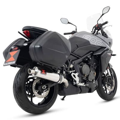 Tiger Sport 800 2025 - 2026 with Panniers Exhaust Link Pipe 400 mm Round Silencer 400SR