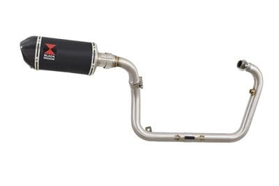 TNT & Tornado 125 & 135 2017 - 2025 Performance Exhaust System 200mm Oval Black Carbon Tip Silencer