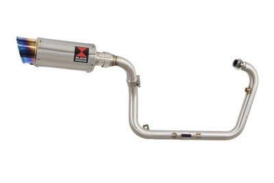 TNT & Tornado 125 & 135 2017 - 2025 Performance Exhaust System 200mm Round Blue Tip Silencer