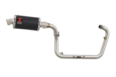 TNT & Tornado 125 & 135 2017 - 2025 Performance Exhaust System 230mm Oval Black Stainless Silencer