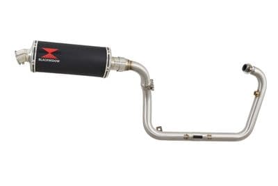 TNT & Tornado 125 & 135 2017 - 2025 Performance Exhaust System 300mm Oval Black Stainless Silencer