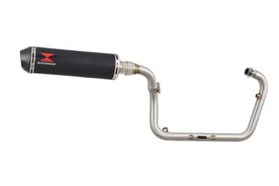 TNT & Tornado 125 & 135 2017 - 2025 Performance Exhaust System 370mm Round Black Carbon Tip Silencer