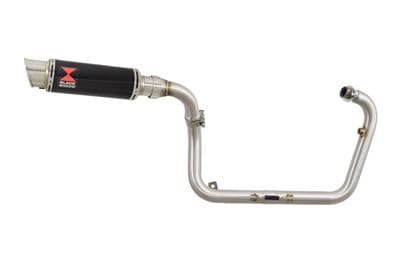 TNT & Tornado 125 & 135 Performance Exhaust System 230mm GP Round Black Stainless Silencer