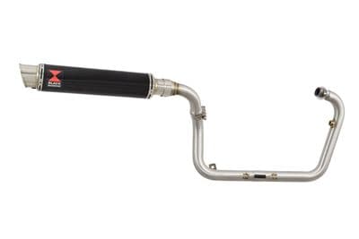 TNT & Tornado 125 & 135 Performance Exhaust System 350mm GP Round Black Stainless Silencer