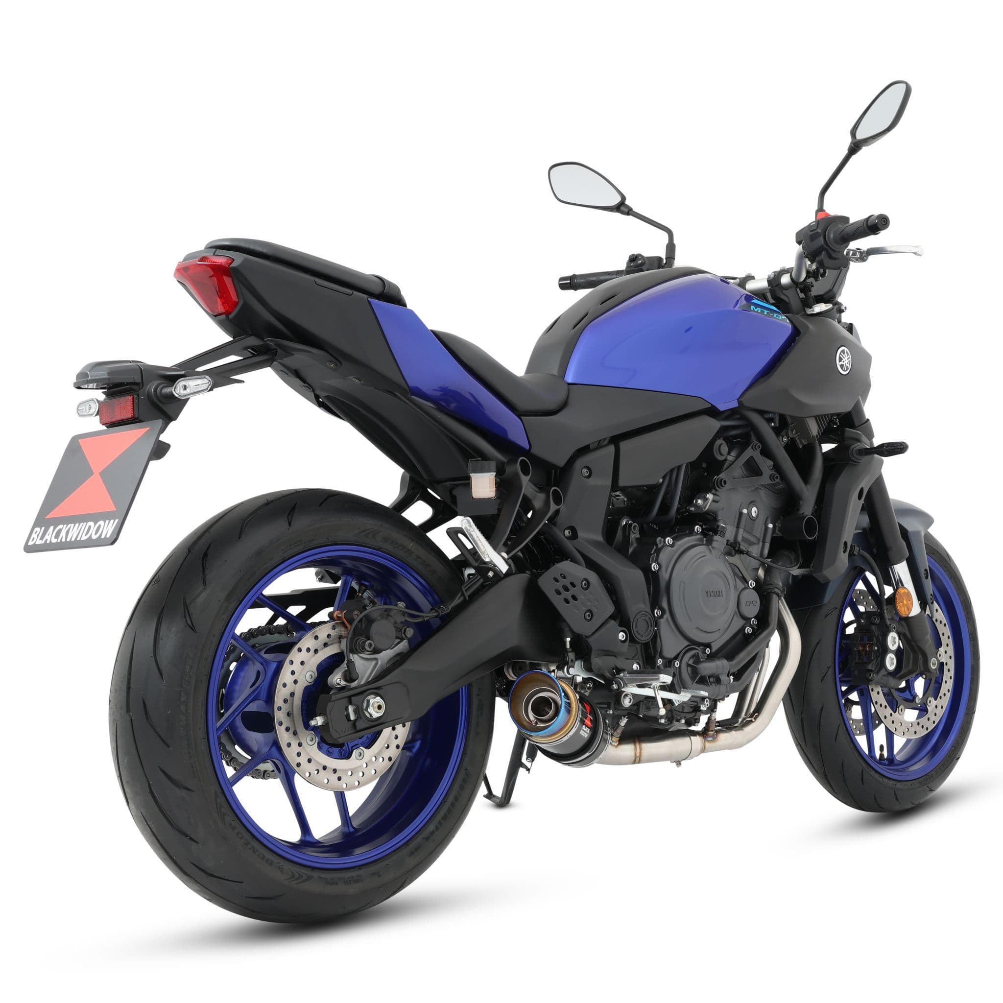 Tracer 7 GT 2025 - 2026 De-Cat Exhaust System 200mm Round GP Black