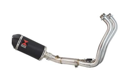 Tracer 700 2014 - 2020 De - Cat Exhaust System 200 mm Oval Black Stainless Carbon Tip Silencer