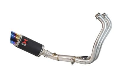 Tracer 700 2014 - 2020 De - Cat Exhaust System 200 mm Round Blue Tip Black Stainless Silencer