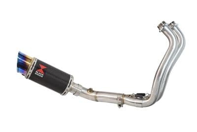 Tracer 700 2014 - 2020 De - Cat Exhaust System 200 mm Round Blue Tip Carbon Silencer