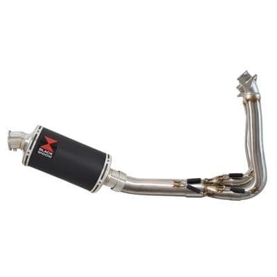 Trident 660 2020 - 2026 Exhaust System 230 mm Oval Black Stainless Silencer