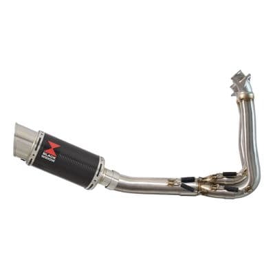 Trident 660 Exhaust System 200 mm Round Carbon Silencer