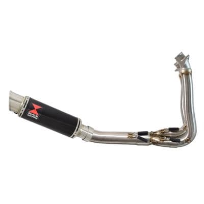 Trident 660 Exhaust System 230 mm GP Round Black Stainless Silencer
