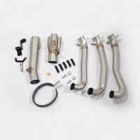 Trident 660 Exhaust System 230 mm Oval Stainless Silencer