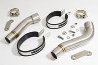 Triumph Street Triple R 675 2009-2012 Twin Exhaust Silencers 300mm Oval Stainless