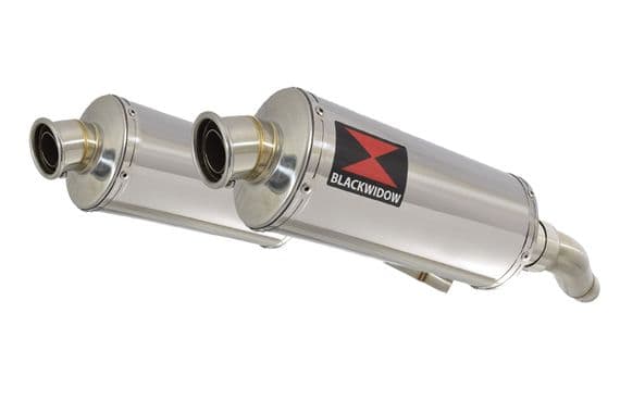 Triumph Street Triple R 675 2009-2012 Twin Exhaust Silencers 300mm Oval Stainless