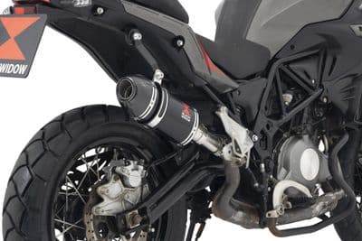 TRK 502 X 2017 - 2024 Exhaust Silencer 200 mm Oval Black Stainless Steel Carbon Tip