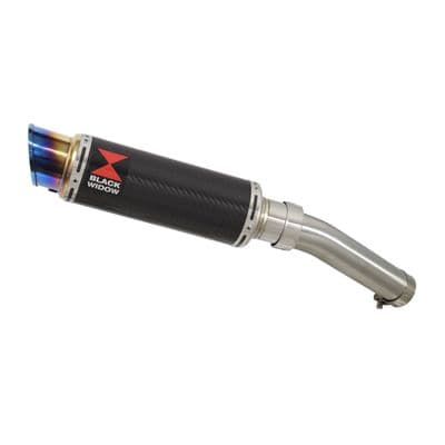 Tuareg 660 Exhaust Silencer 230mm GP Round Blue Tip Carbon