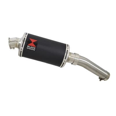 Tuareg 660 Exhaust Silencer 230mm Oval Black Stainless
