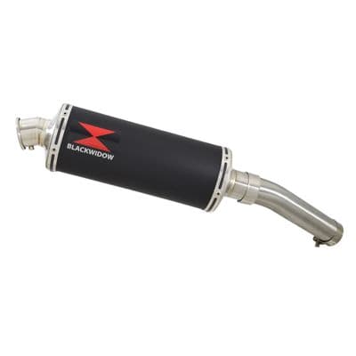 Tuareg 660 Exhaust Silencer 300mm Oval Black Stainless