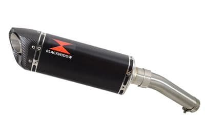 Tuareg 660 Exhaust Silencer 300mm Tri Oval Black Stainless Carbon Tip