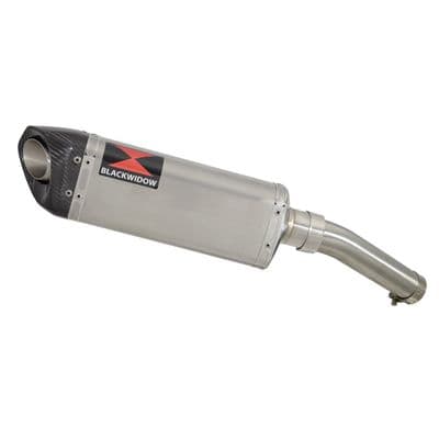 Tuareg 660 Exhaust Silencer 300mm Tri Oval Stainless Carbon Tip