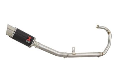 Tuono 125  2017 - 2020 Exhaust System 200mm Round Carbon + Stainless Tip Silencer