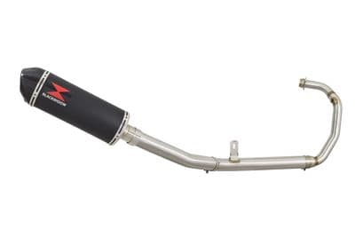 Tuono 125  2017 - 2020 Exhaust System 300mm Oval Black Stainless + Carbon Tip Silencer