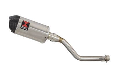 TX 125 Exhaust Silencer 200mm Oval Stainless Carbon Tip