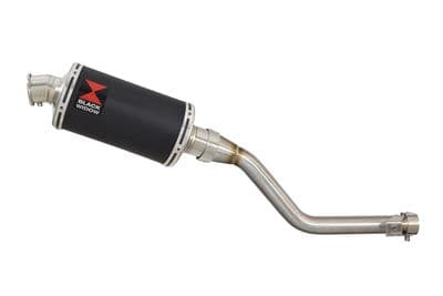 TX 125 Exhaust Silencer 230mm Oval Black Stainless
