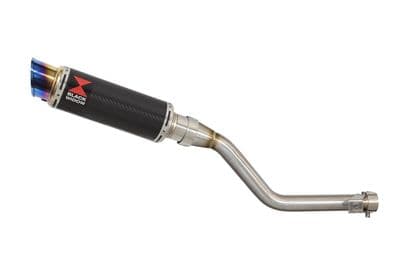 TX 125 Exhaust Silencer 230mm Round Blue Tip Carbon