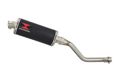 TX 125 Exhaust Silencer 300mm Oval Black Stainless