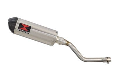 TX 125 Exhaust Silencer 300mm Oval Stainless Carbon Tip