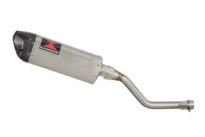 TX 125 Exhaust Silencer 300mm Tri Oval Stainless Carbon Tip