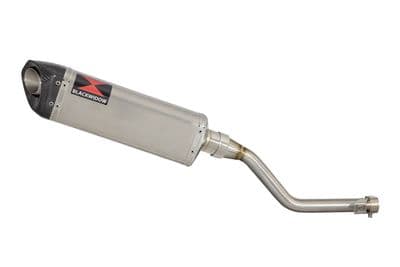 TX 125 Exhaust Silencer 350mm Tri Oval Stainless Carbon Tip