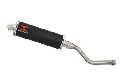 TX 125 Exhaust Silencer 400mm Oval Black Stainless