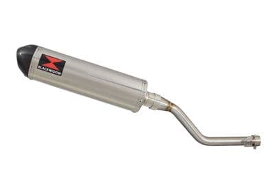 TX 125 Exhaust Silencer 400mm Oval Stainless Carbon Tip