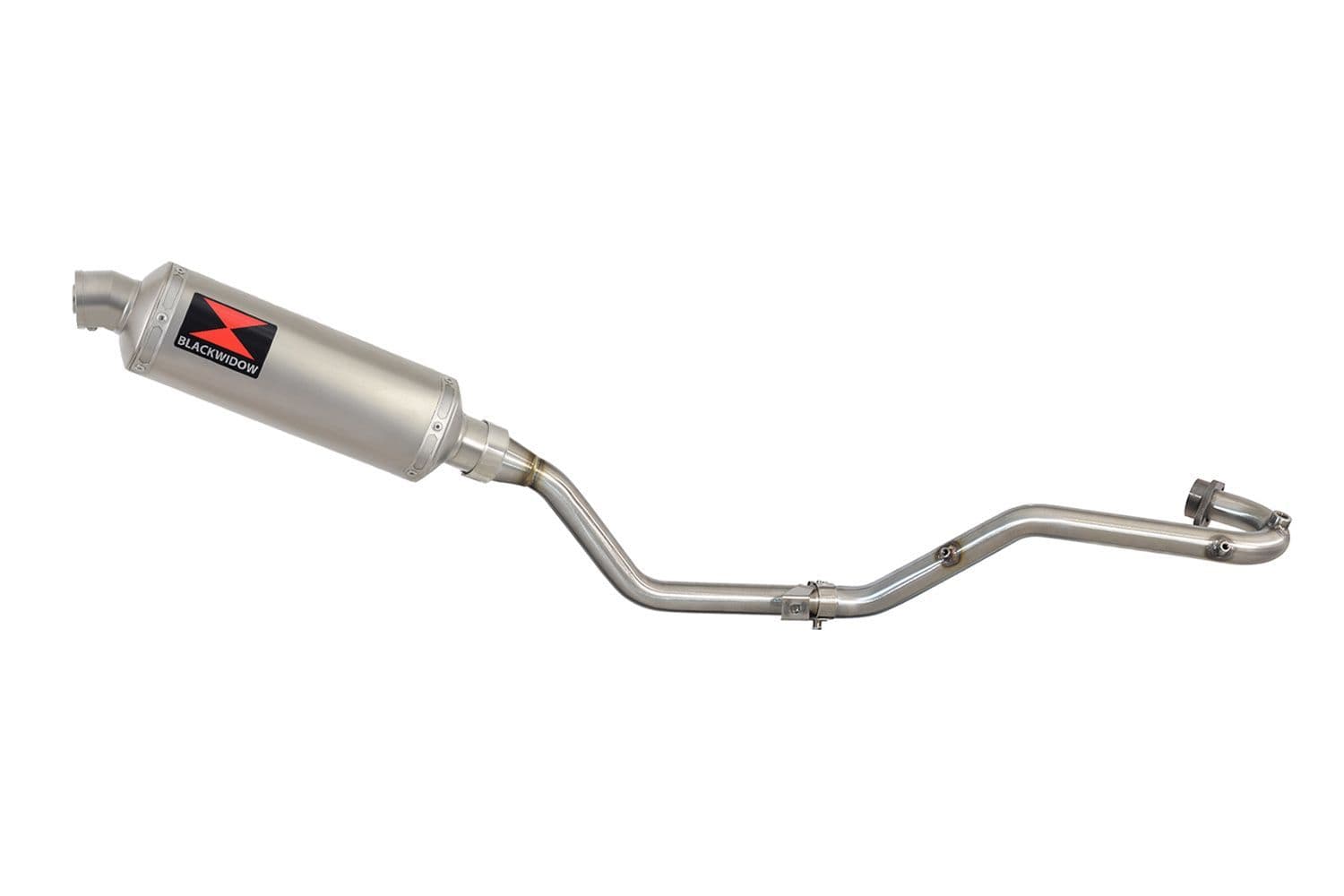 TX 125 Exhaust System 300mm Hexagonal Brushed Stainless Silencer
