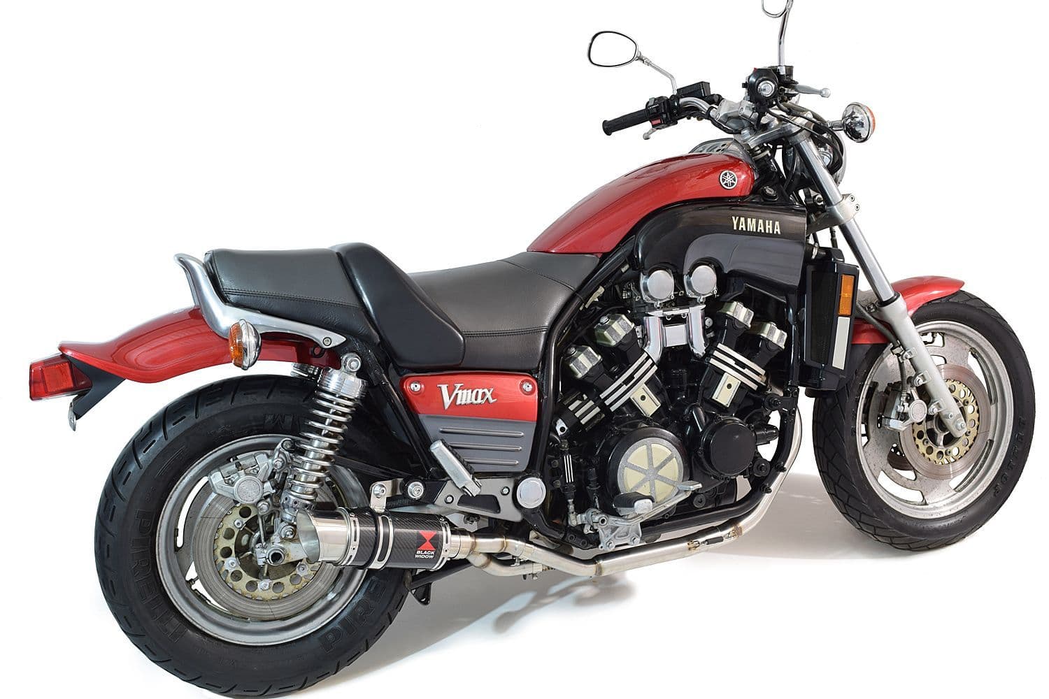 V-MAX V MAX 1200 Exhaust Silencer Kit 200mm Round Carbon Silencers