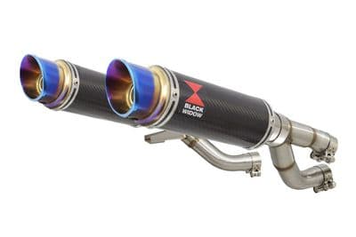 V-MAX V MAX 1200 Exhaust Silencer Kit 230mm GP Round Blue Tip Carbon