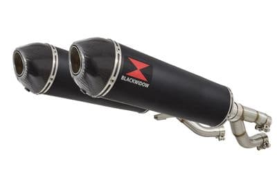 V-MAX V MAX 1200 Exhaust Silencer Kit 400mm Oval Black Stainless Carbon Tip
