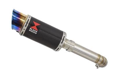 V-STROM 1050 2020 - 2025 Exhaust Silencer Kit 200mm Round Blue Tip Carbon Silencer