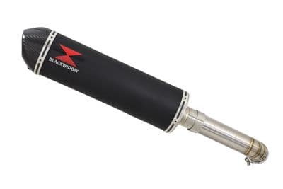 V-STROM 1050 2020 - 2025 Exhaust Silencer Kit with Luggage 400mm Oval Black Stainless Carbon Tip