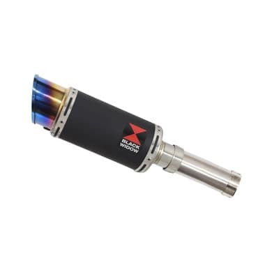 V-Strom 800 DE / SE / RE 2023 - 2024 Exhaust Silencer 200 mm Round Blue Tip Black Stainless