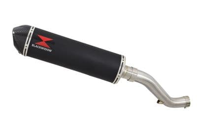 VFR1200F 2010-2016 Exhaust Silencer 400mm Oval Black Stainless Carbon Tip