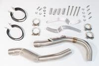 VTR1000 F Firestorm (SC36) Exhaust High Level Link Pipes + 200mm Oval Black + Carbon Tip Silencers