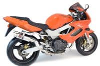 VTR1000 F Firestorm (SC36) Exhaust High Level Link Pipes + 230mm GP Round Stainless  Silencers