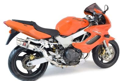 VTR1000 F Firestorm (SC36) Exhaust High Level Link Pipes + 230mm GP Round Stainless  Silencers
