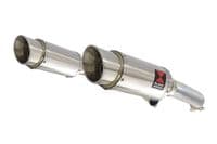 VTR1000 F Firestorm (SC36) Exhaust Link Pipes + 200mm Round Stainless Silencers