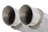 VTR1000 F Firestorm (SC36) Exhaust Link Pipes + 200mm Round Stainless Silencers