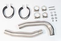 VTR1000 F Firestorm (SC36) Exhaust Link Pipes + 300mm Oval Stainless Carbon Tip Silencers