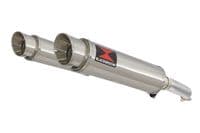 VTR1000 F Firestorm (SC36) Exhaust Link Pipes + 360mm GP Round Stainless Silencers